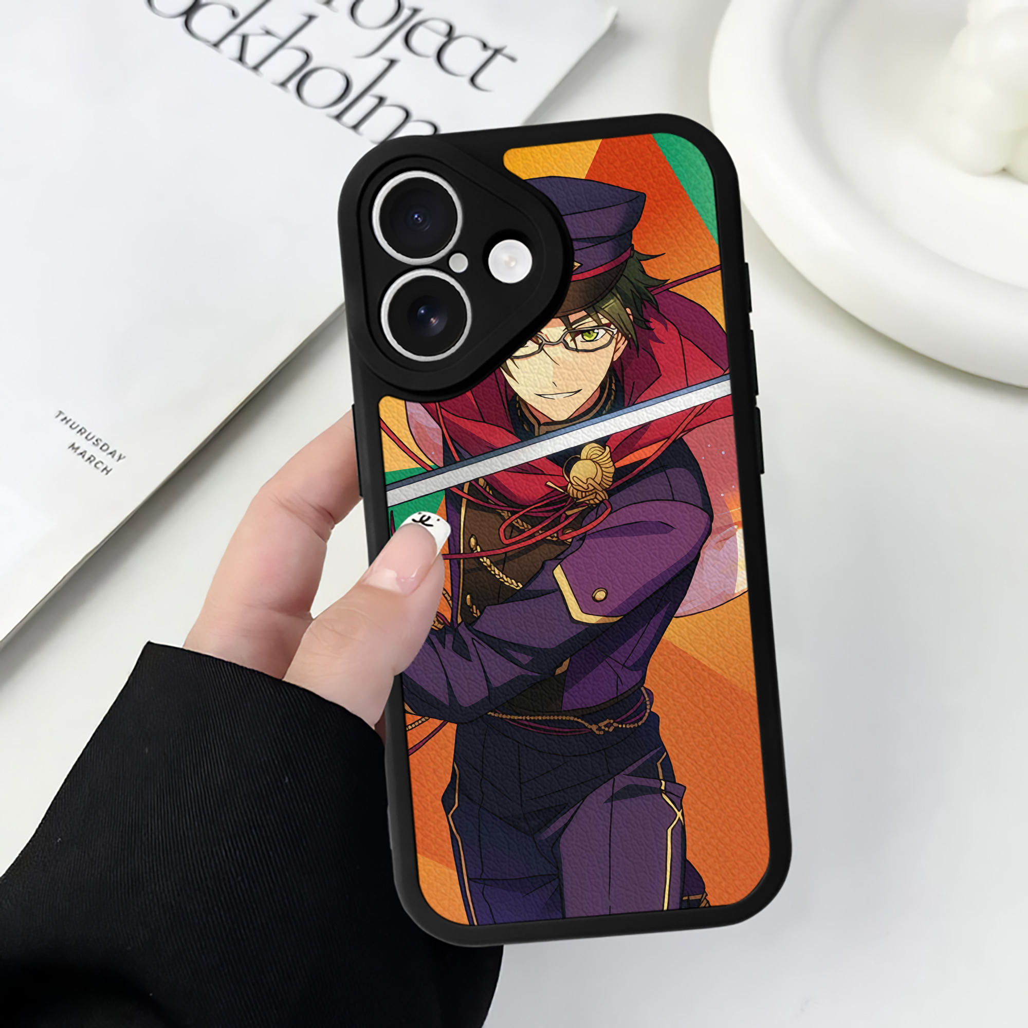（画像用） あんさんぶるスターズ! Ensemble Stars 【iPhone 16シリーズ対応】シリコンスマホケース（レザー調） 材質：シリコン